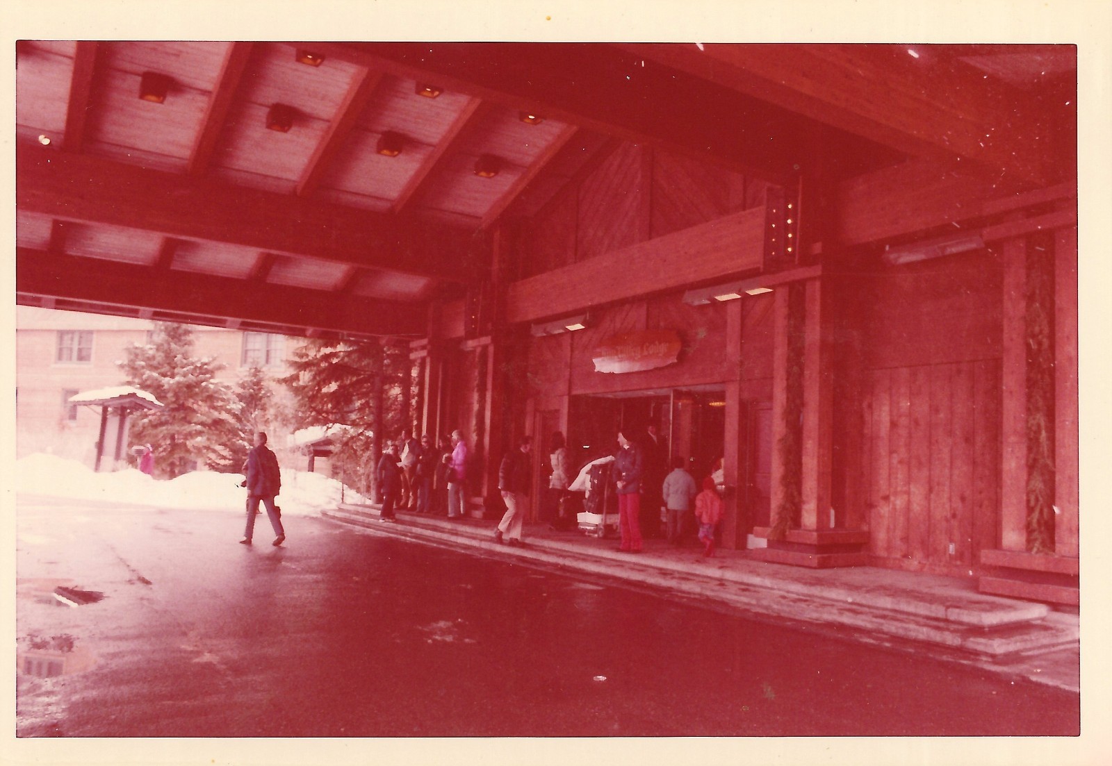 vintage color photo people Sun Valley Lodge Sun Valley Idaho