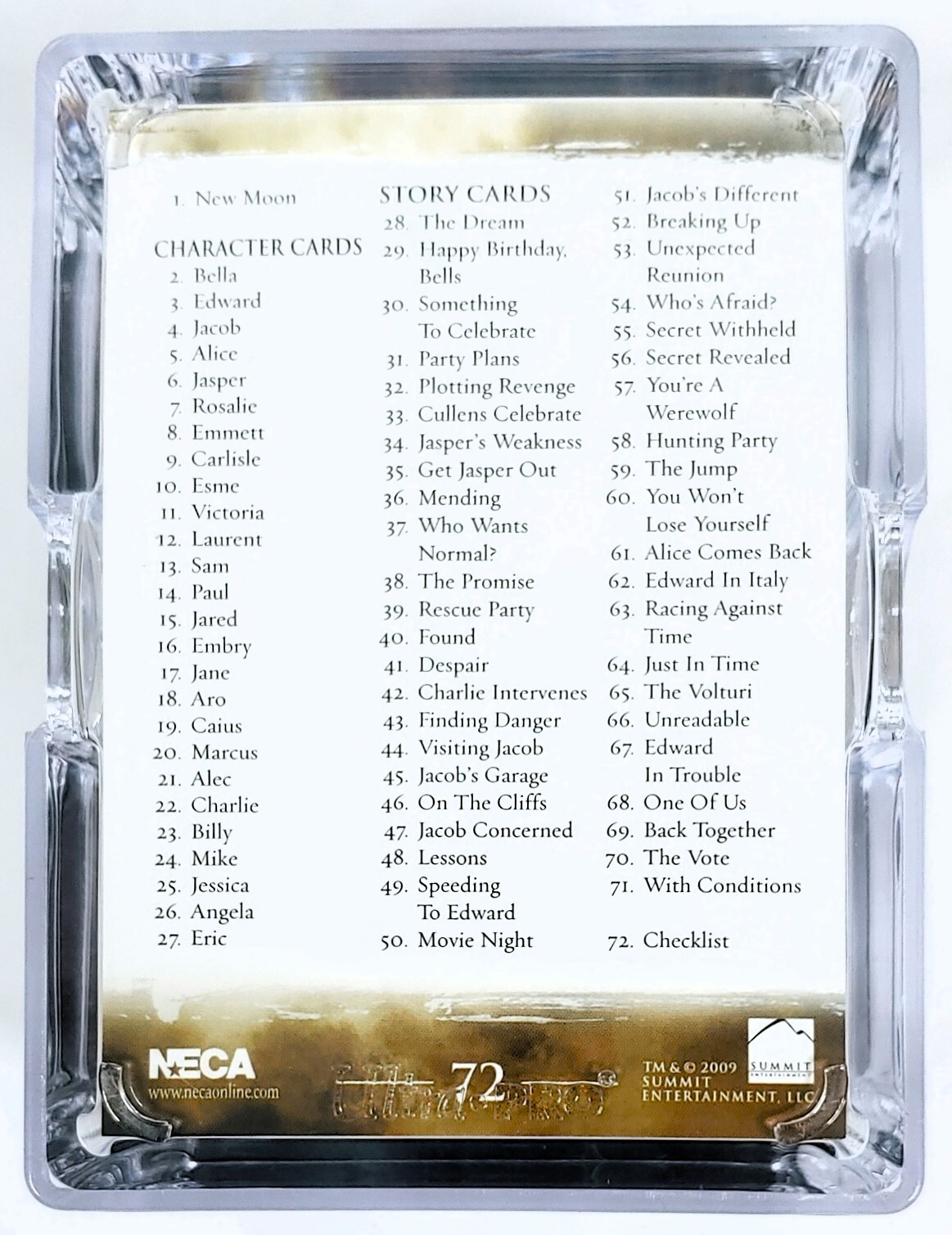 2009 NECA Twilight Saga New Moon Card Singles You Pick #1-72 Buy 2 Get 2 Free!