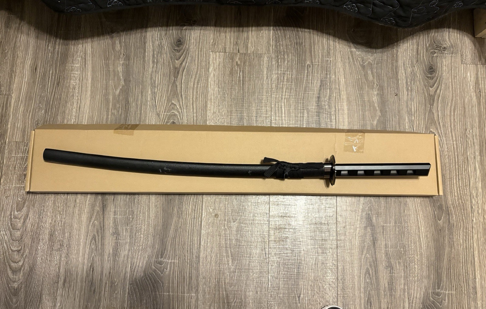 GI Joe Snake Eyes 41” Katana Sword Full Tang Real Steel Black Wood Sheath, Cover
