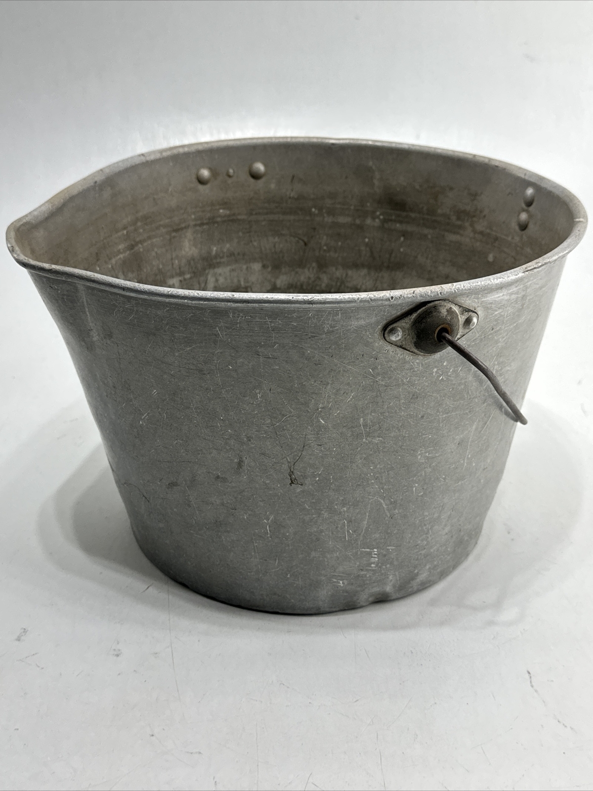 Vintage Aluminum Bucket Pail Soup Pot Handle Rare