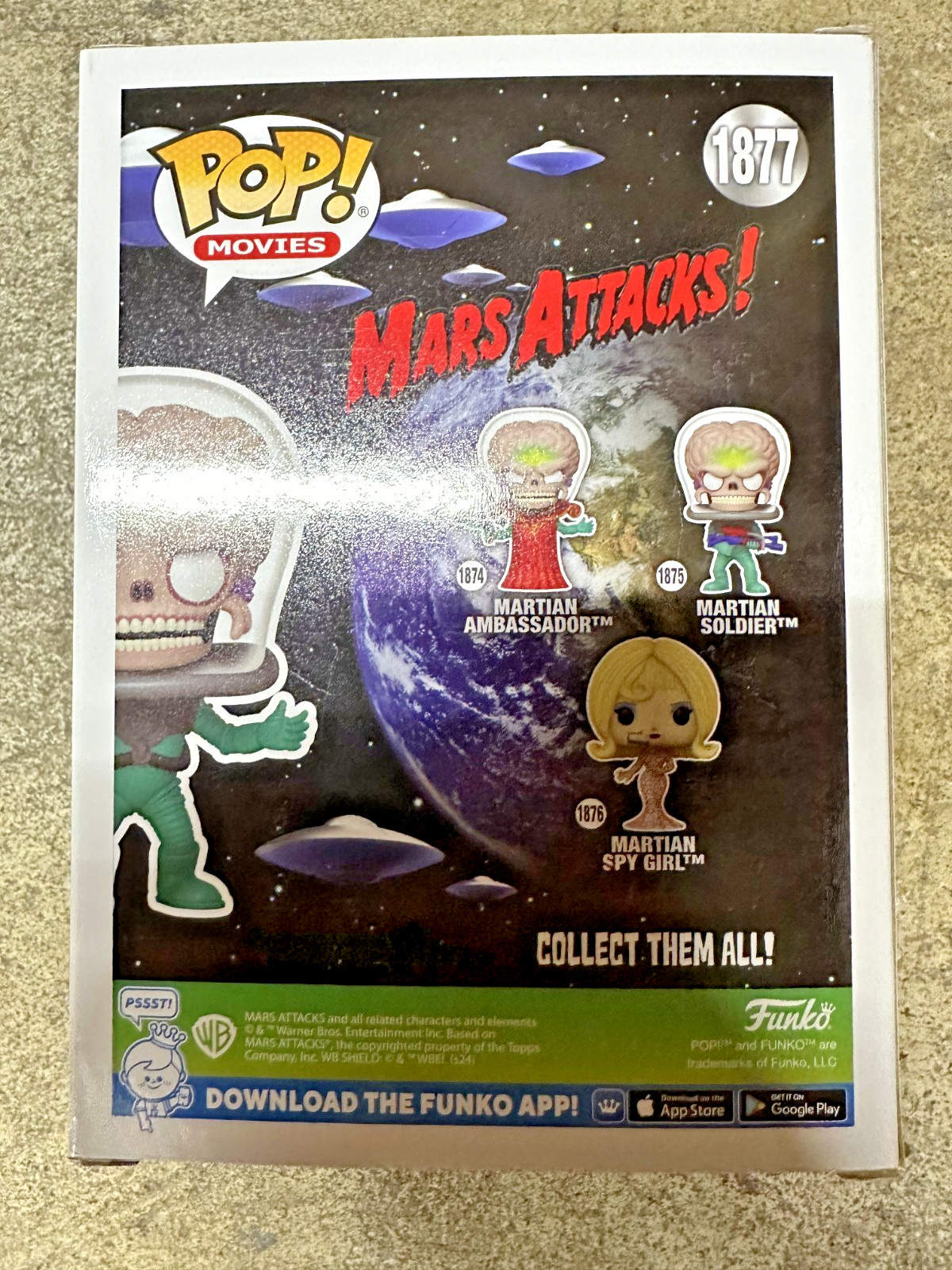 Funko #1877 – Mars Attacks – Martian Soldier Exclusive – NEW – FREE SHIPPING!