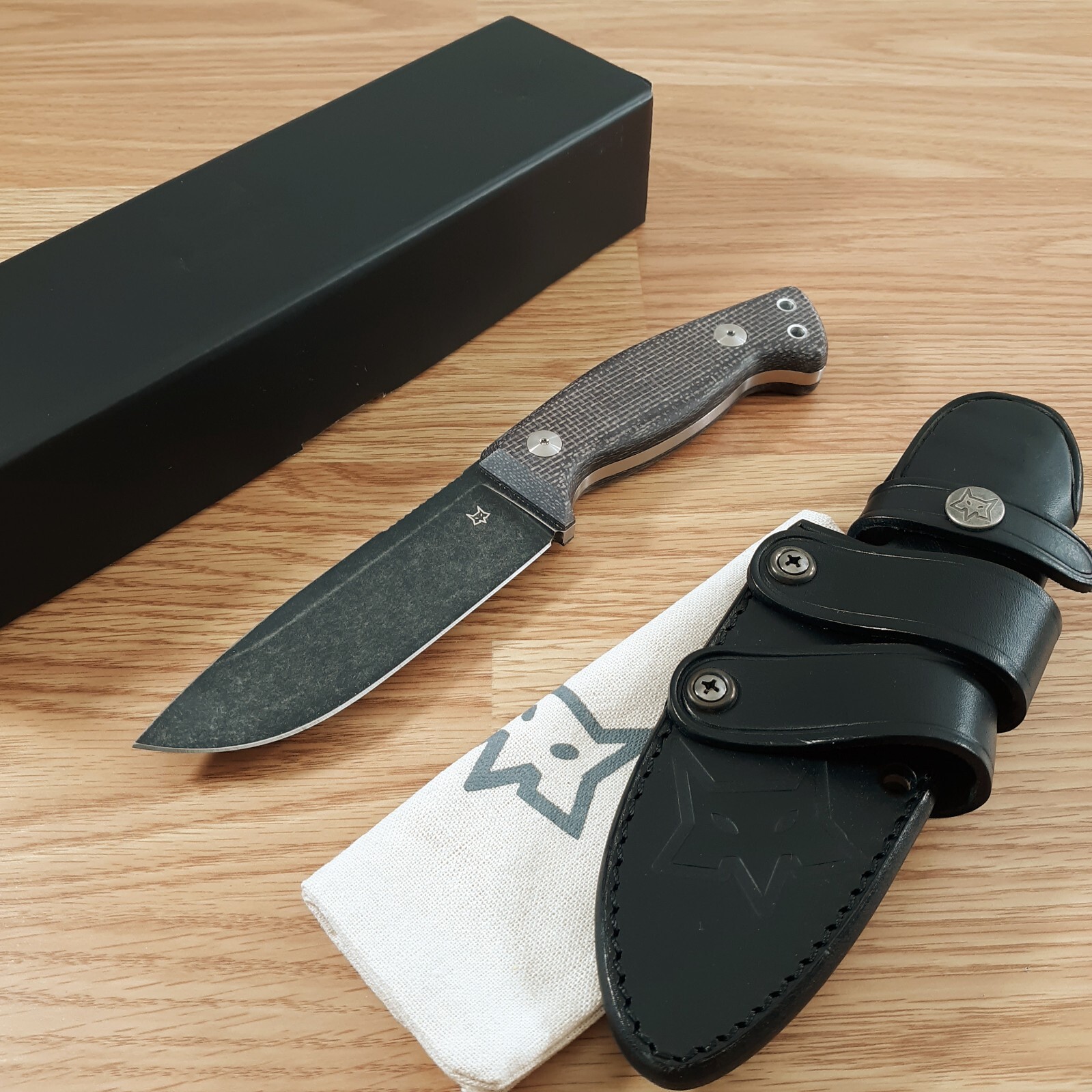 Fox Tokala Fixed Knife 4.57″ Niolox Steel Blade Bison Micarta Handle 105MB