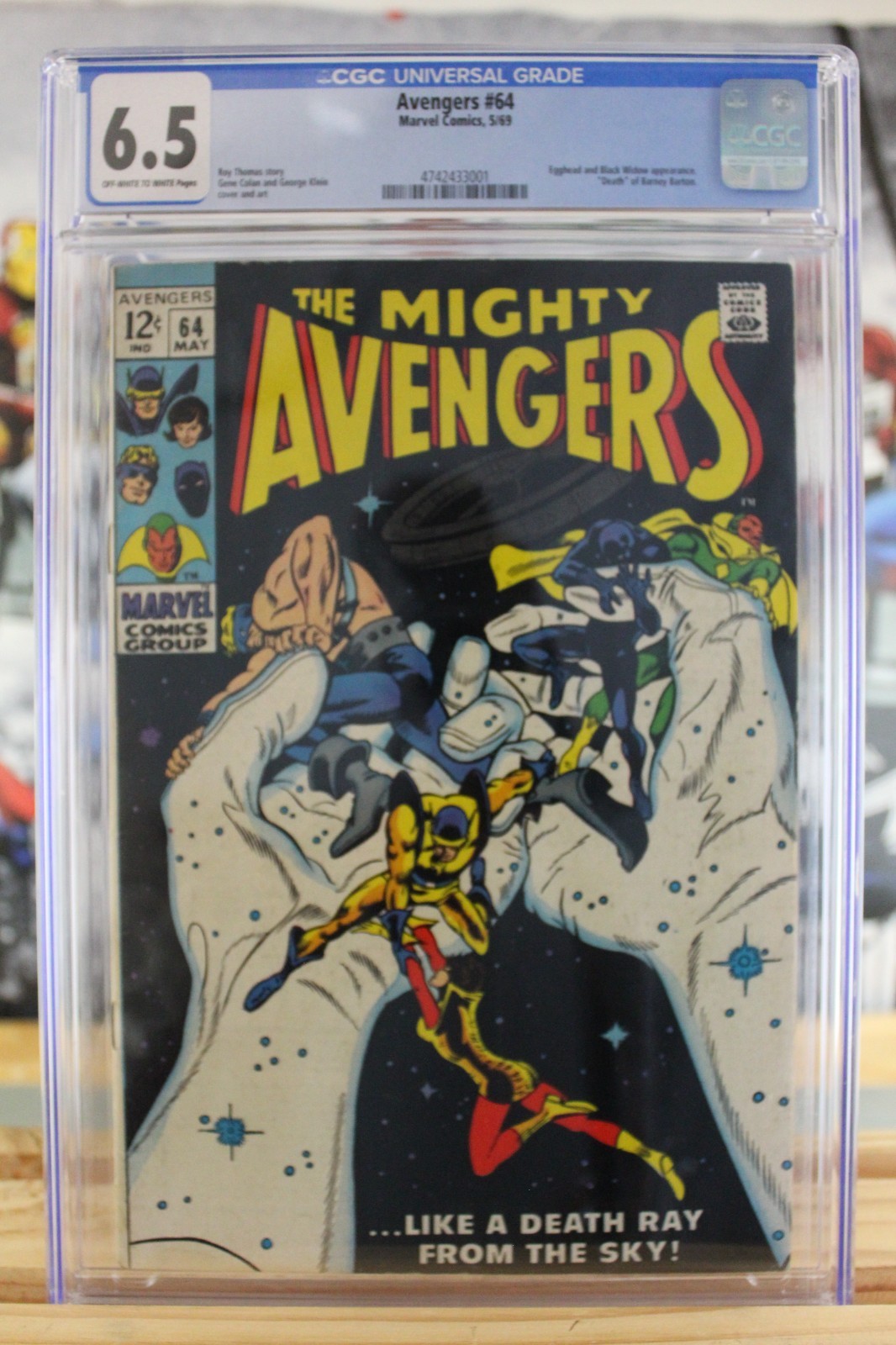 The Mighty Avengers #64 ~ 5/1969 ~ CGC Grade 6.5, Off-White to White Pages