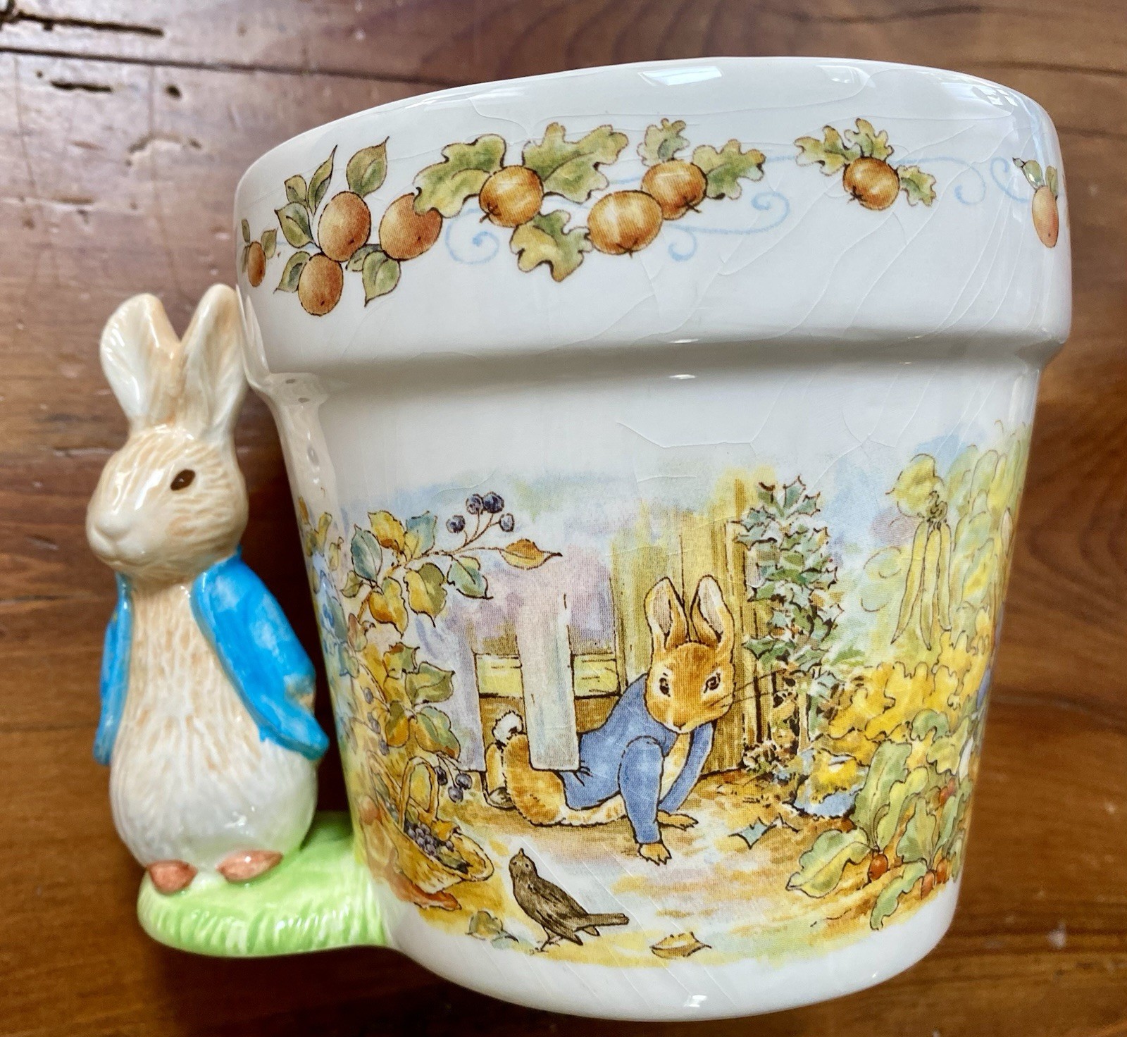Beatrix Potter Peter Rabbit 1997 Teleflora Spring Flower Pot Planter