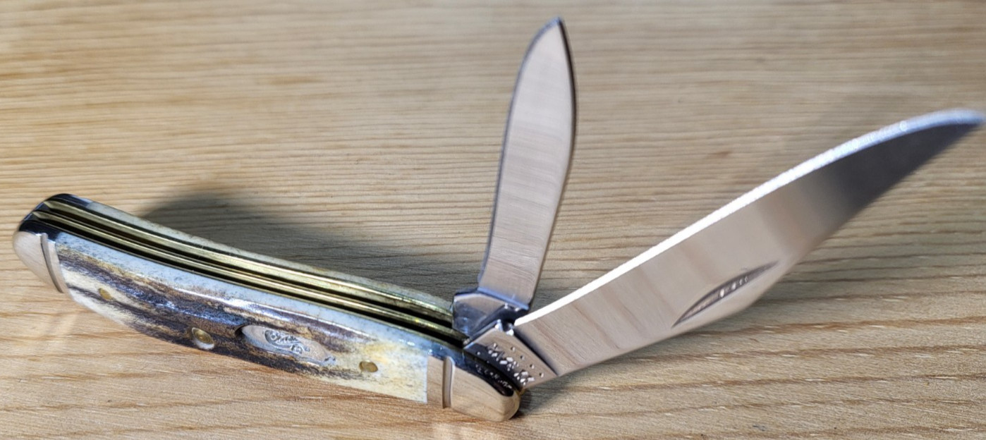Case XX 5220 SS Genuine Stag Peanut Pocket Knife