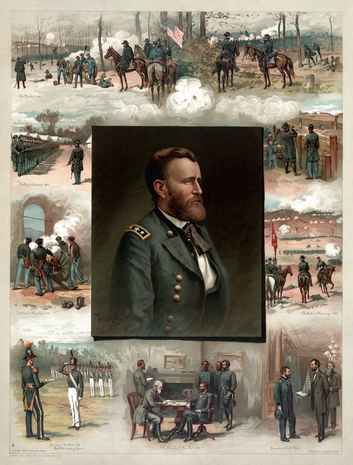 Ulysses S Grant Civil War Vintage Portrait Photo Reprint Wall Art