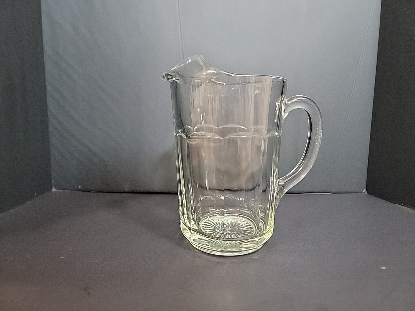 Vintage HEAVY CLEAR GLASS Pitcher / Carafe 48+ Fluid Ounce Kitchen Serveware