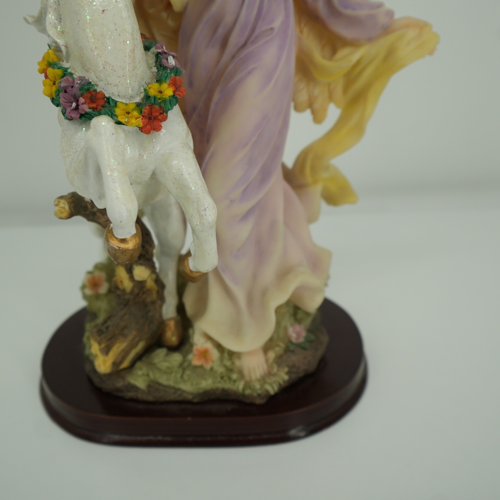 UG Angel and Unicorn Figurine Large 10.5″ Lavender Fantasy Mythical Decor