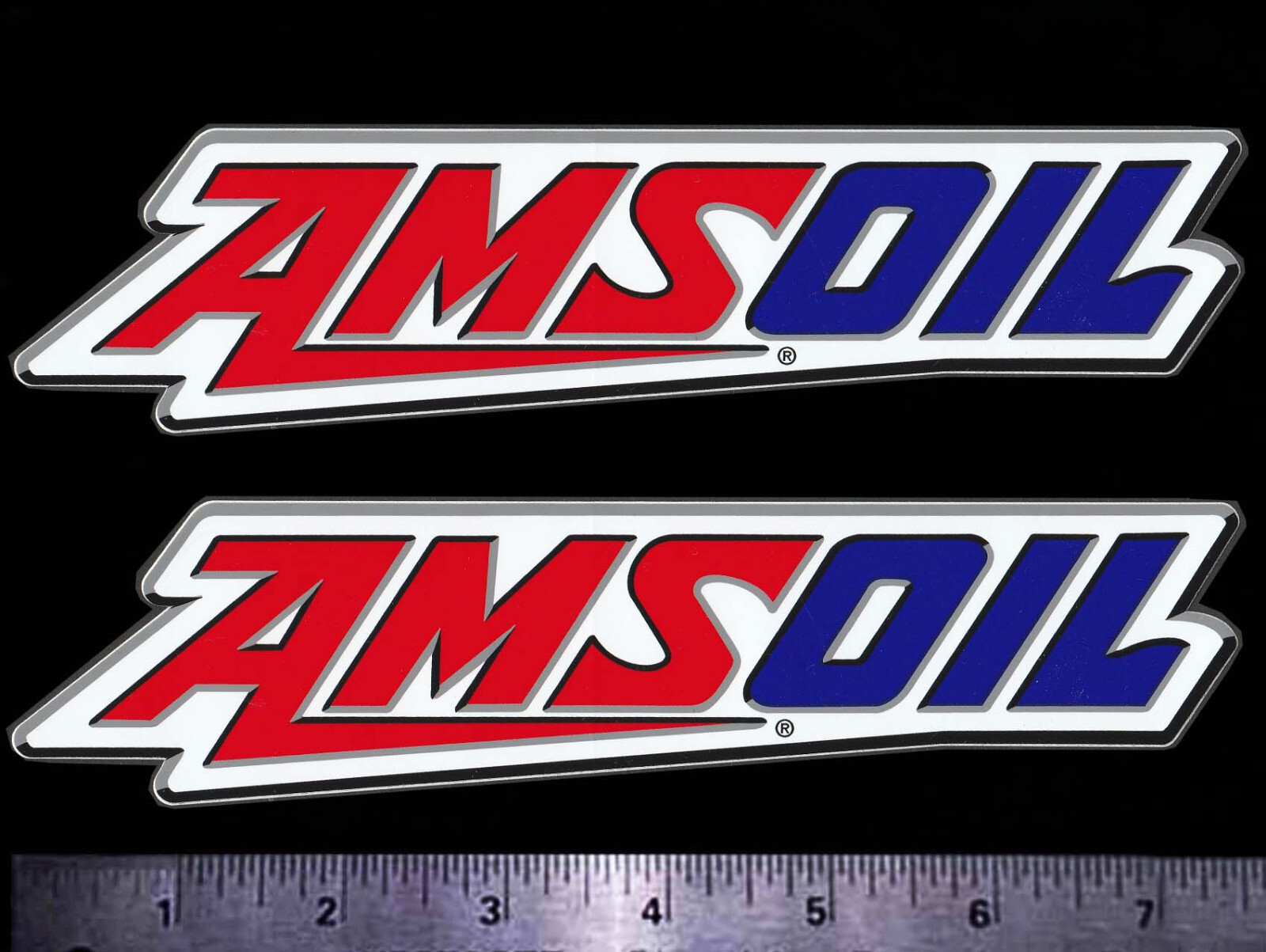 AMSOIL – Set of 2 Original Vintage 1980’s Racing Decals/Stickers – 7.50 inch