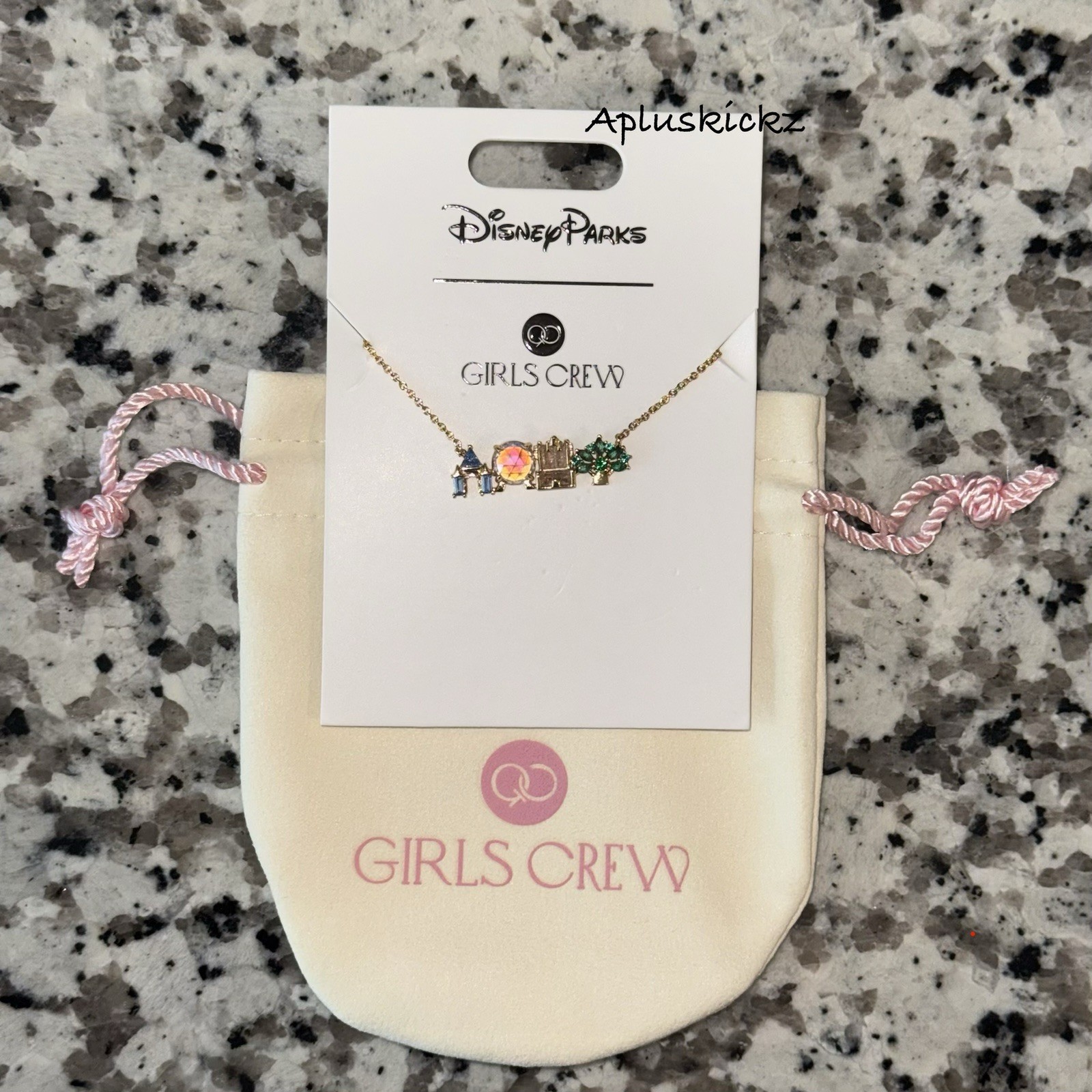 2025 Disney X Girls Crew Walt Disney World Four Parks Icons Necklace Castle WDW