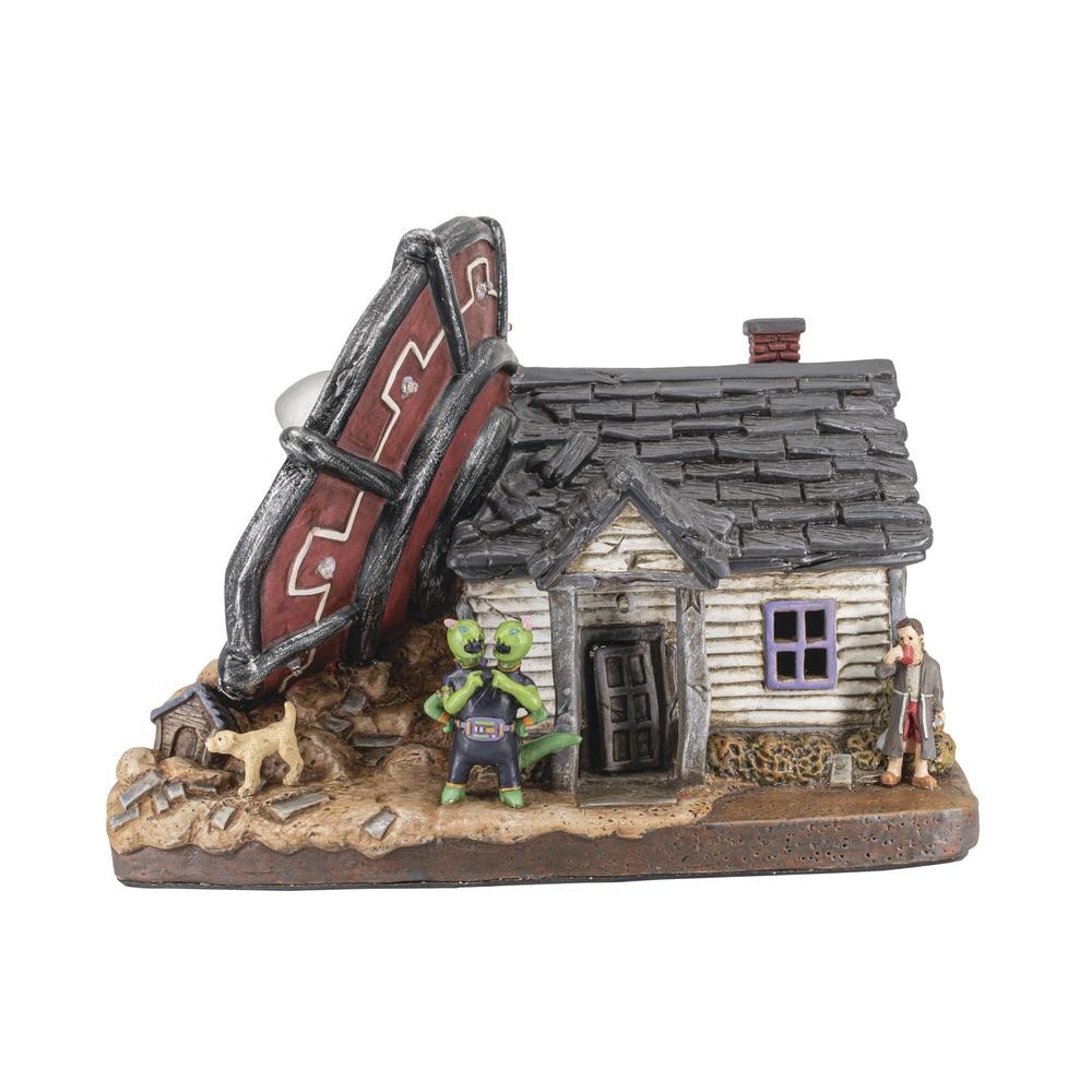 No Landing Zone Alien Theme Spooky Halloween Village Multi-Color LED Lights