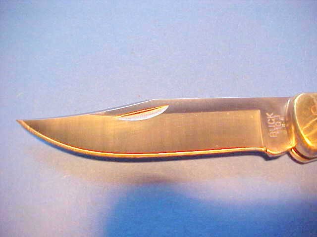 CUSTOM BUCK 110 KNIFE FAMILY EDITION CARBON FIBER HANDLE TIN BOX PIN SHEATH CARD