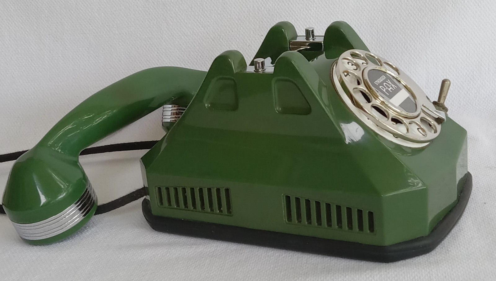 Automatic Electric Monophone AE40Jade green telephone Vintage Art Deco Chrome