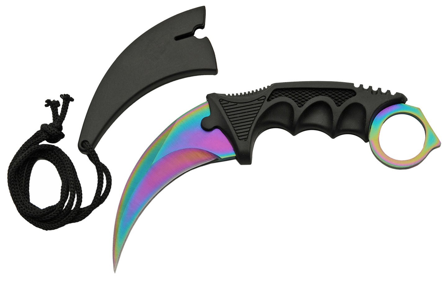 Fixed Knife 3.5″ Spectrum Stainless Steel Full Tang Karambit Blade ABS Handle