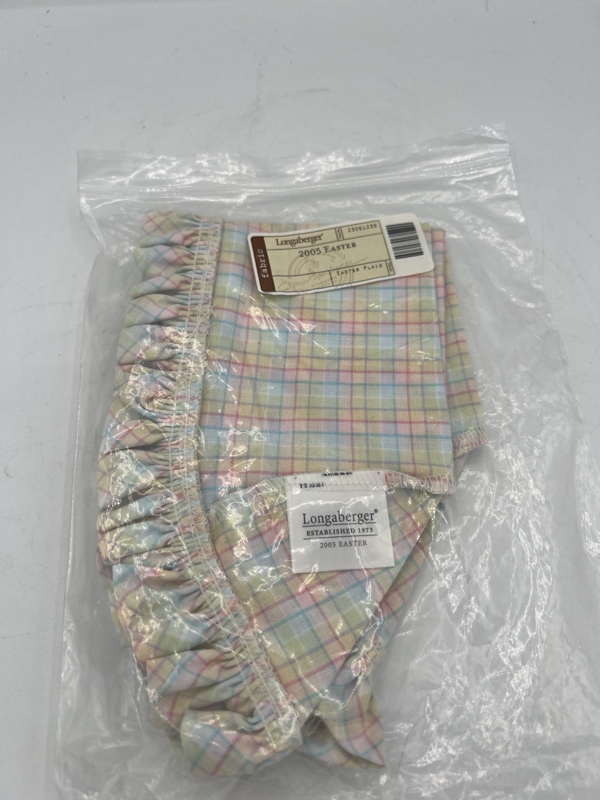 🐣 Longaberger 2005 Easter Basket Liner-Easter Plaid–NIP–Spring Collectible!🌷