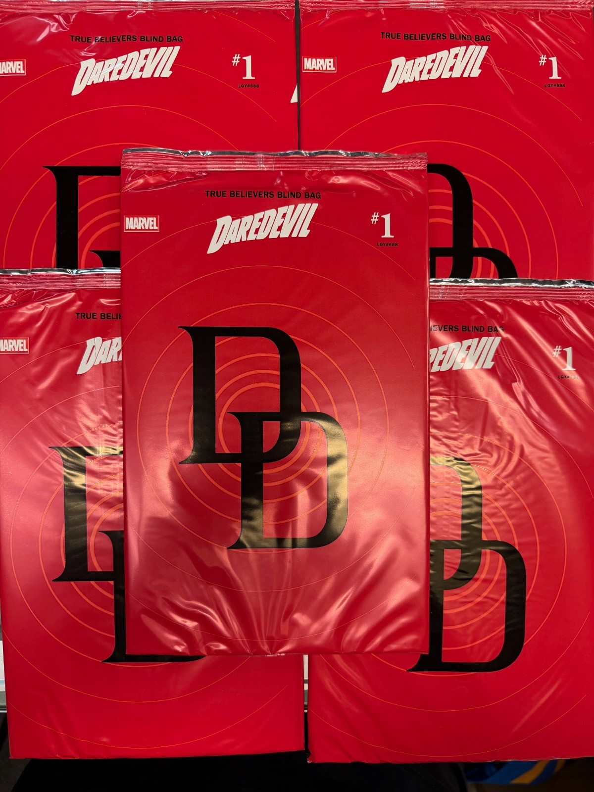 DAREDEVIL #1 TRUE BELIEVERS BLIND BAG LOT OF 5 COMICS 2026 MARVEL