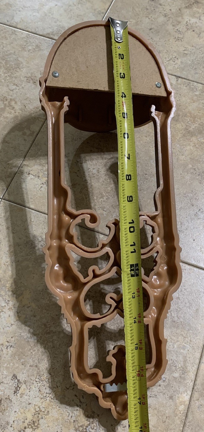 VTG Home Interiors GOLD Ornate Floral Plastic Wall Pocket Planter #5078, 18”L