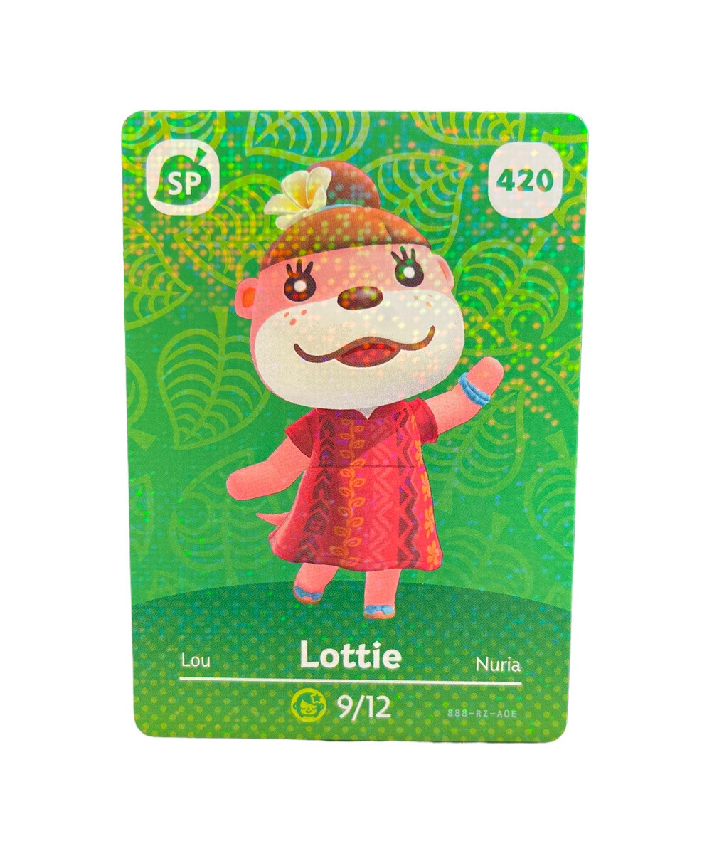 Lottie 420 Animal Crossing Amiibo Card AUTHENTIC Series 5 SP ACNH NM
