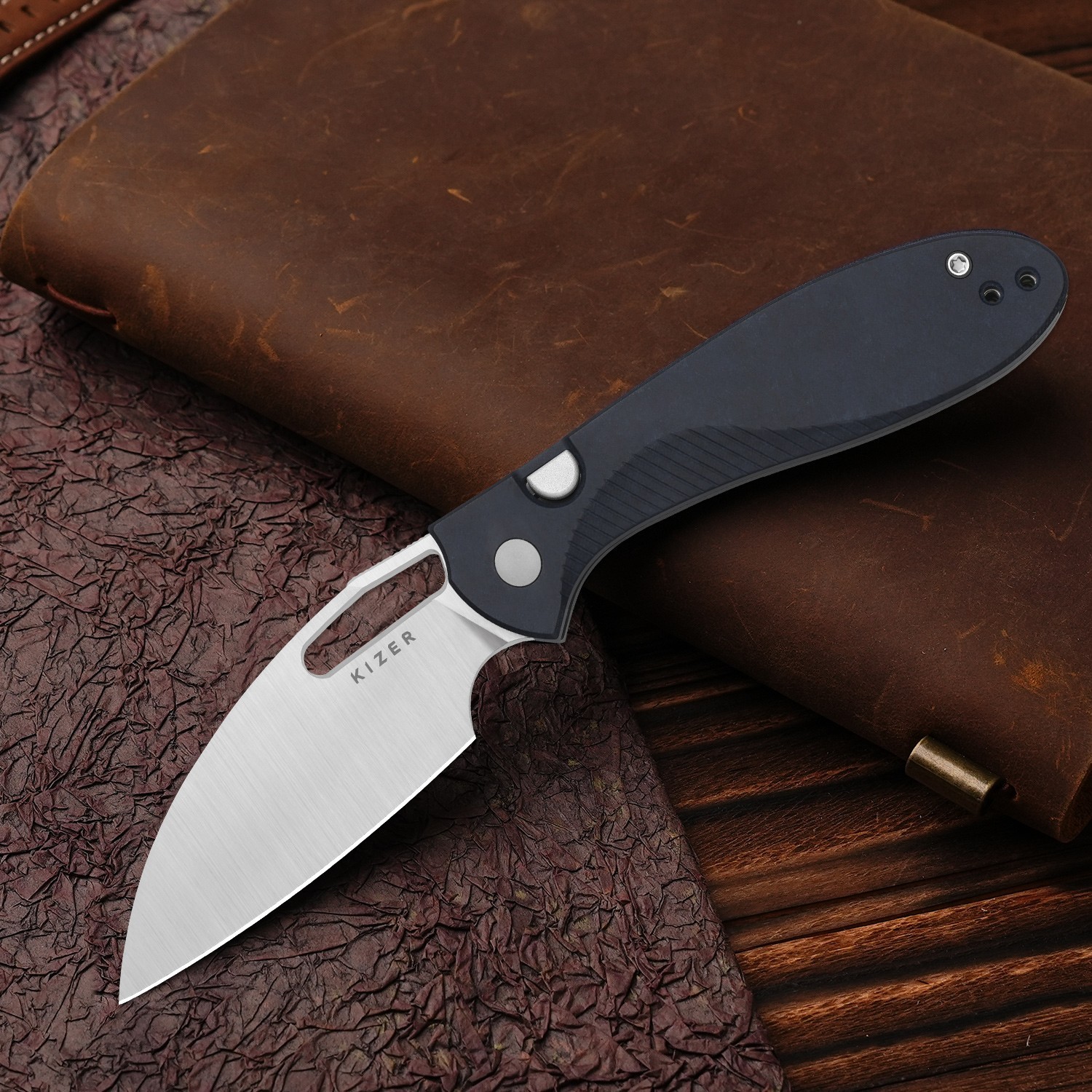 Kizer Masu EDC Folding Pocket Knife 14C28N Blade Richlite Handle V3697A1