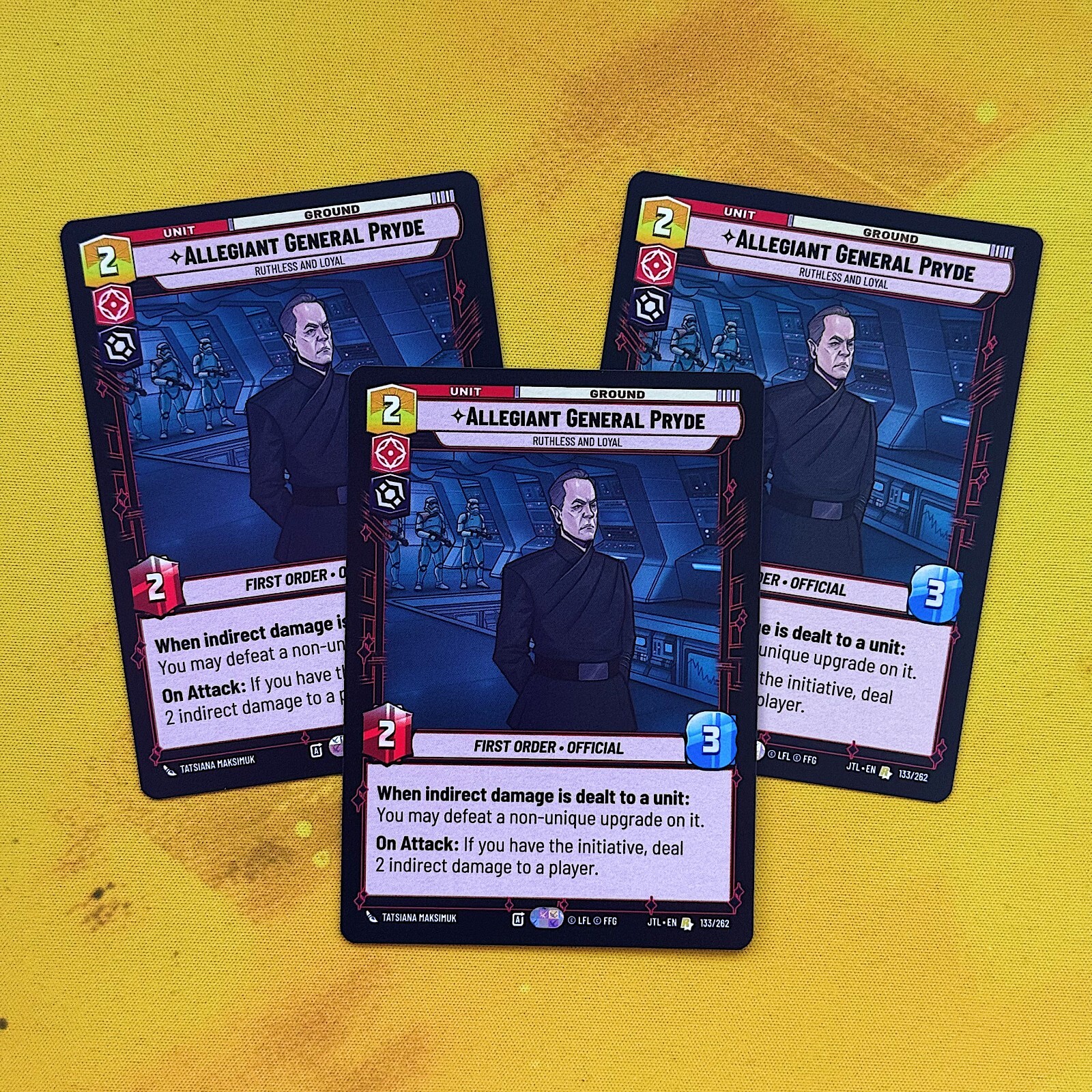 3x Allegiant General Pryde Ruthless and Loyal JTL Jump To Lightspeed PLAYSET SWU