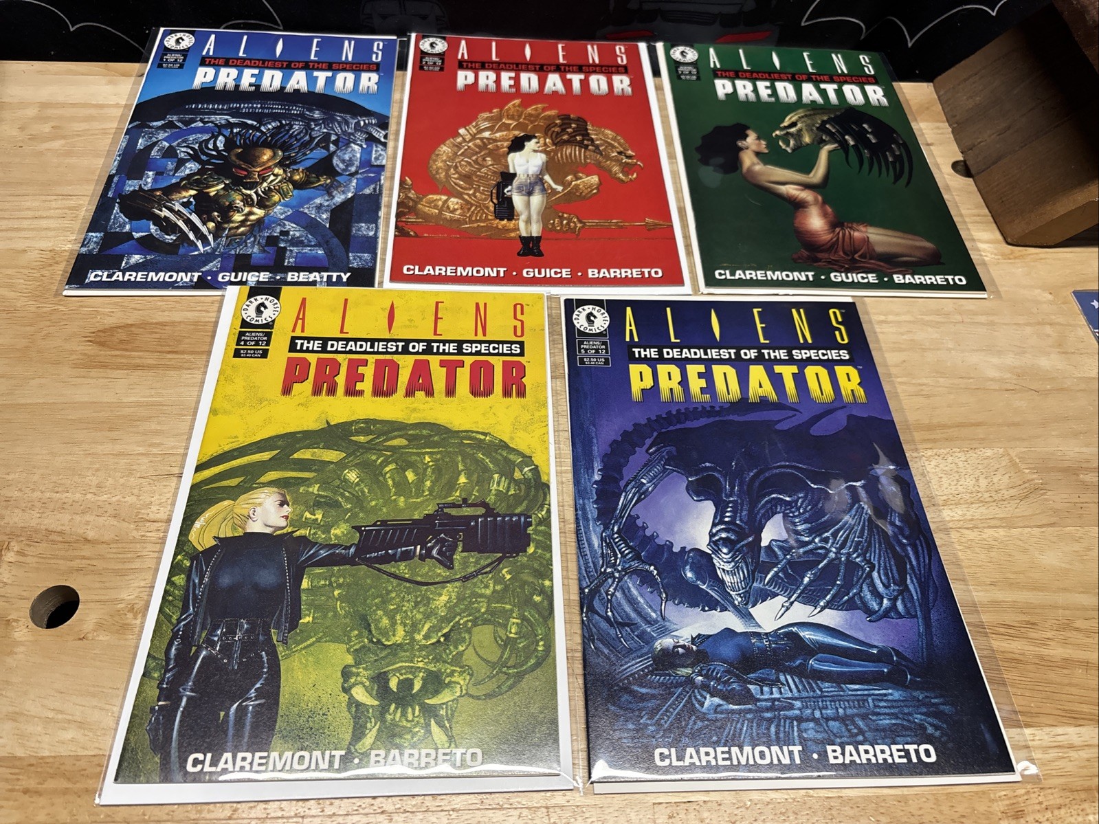 Aliens Predator Deadliest Of The Species Issues I 2 3 4 5 COMIC LOT Dark Horse