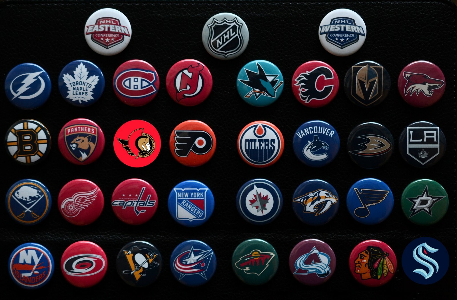 NHL Team Past & Present – Individual 1 1/2 Inch Magnets – Choose From List