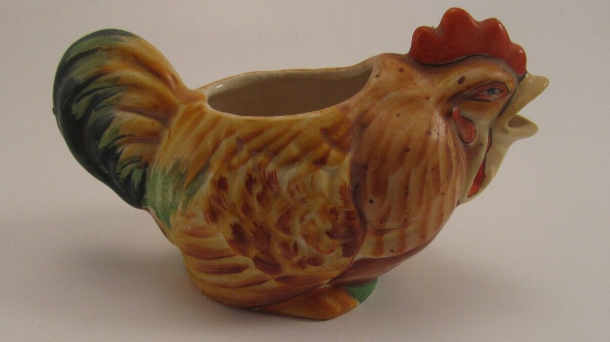 Vintage Ceramic Chicken Rooster Creamer Pitcher Japan