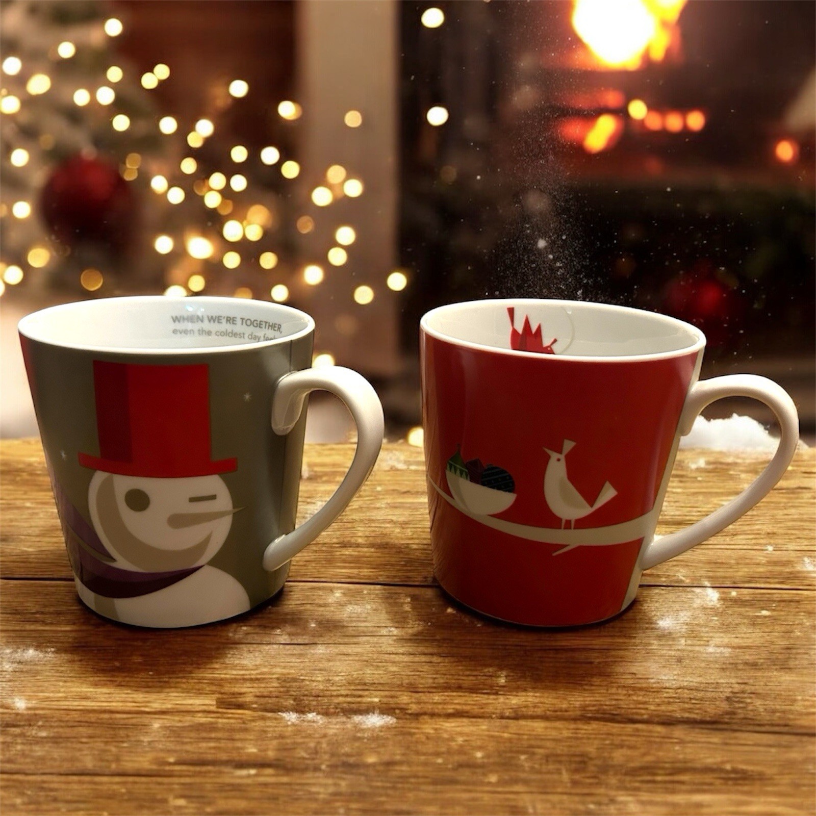 Starbucks Holiday Coffee Mug 16 oz Christmas Partridge Snowman 2011 Brand New