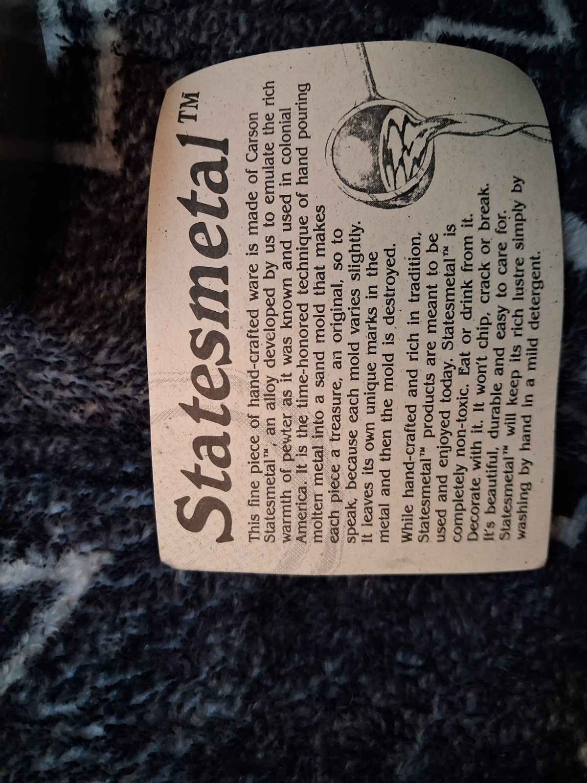 Vintage Statemetal pitcher