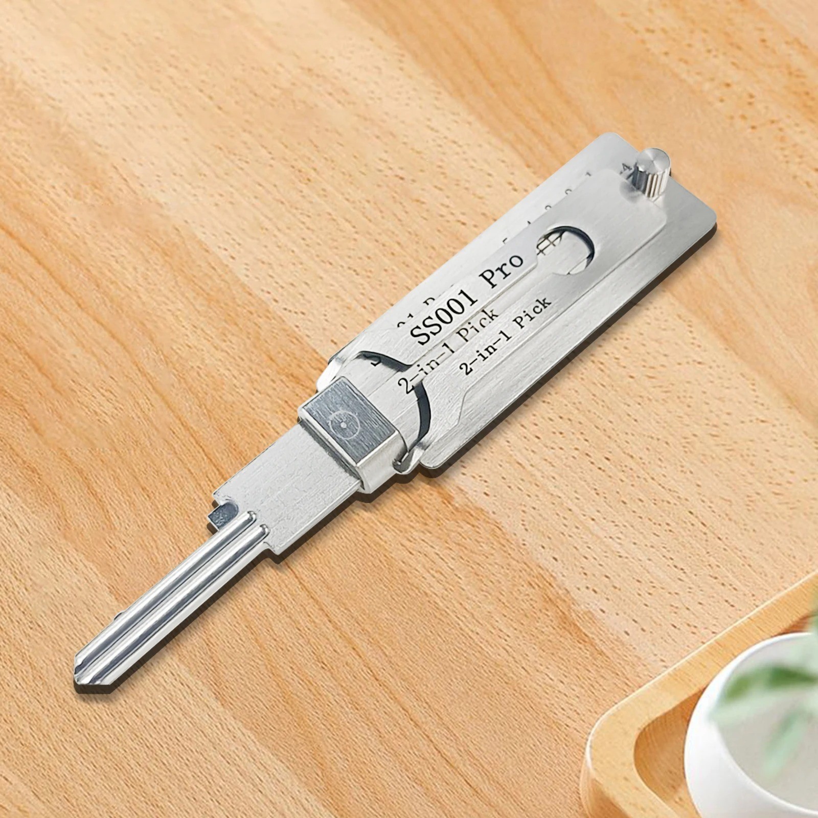 2-in-1 Stainless Steel Key Decoder SS001 PRO Lock Decoder Repair Tools-(1pc)