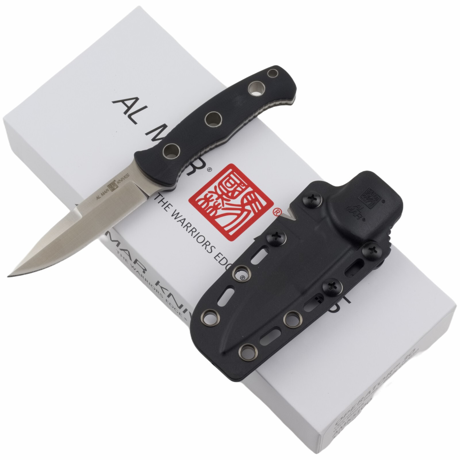 Al Mar S.E.R.E. Operator 30 Fixed Blade Knife Black G10 D2 Tool Steel