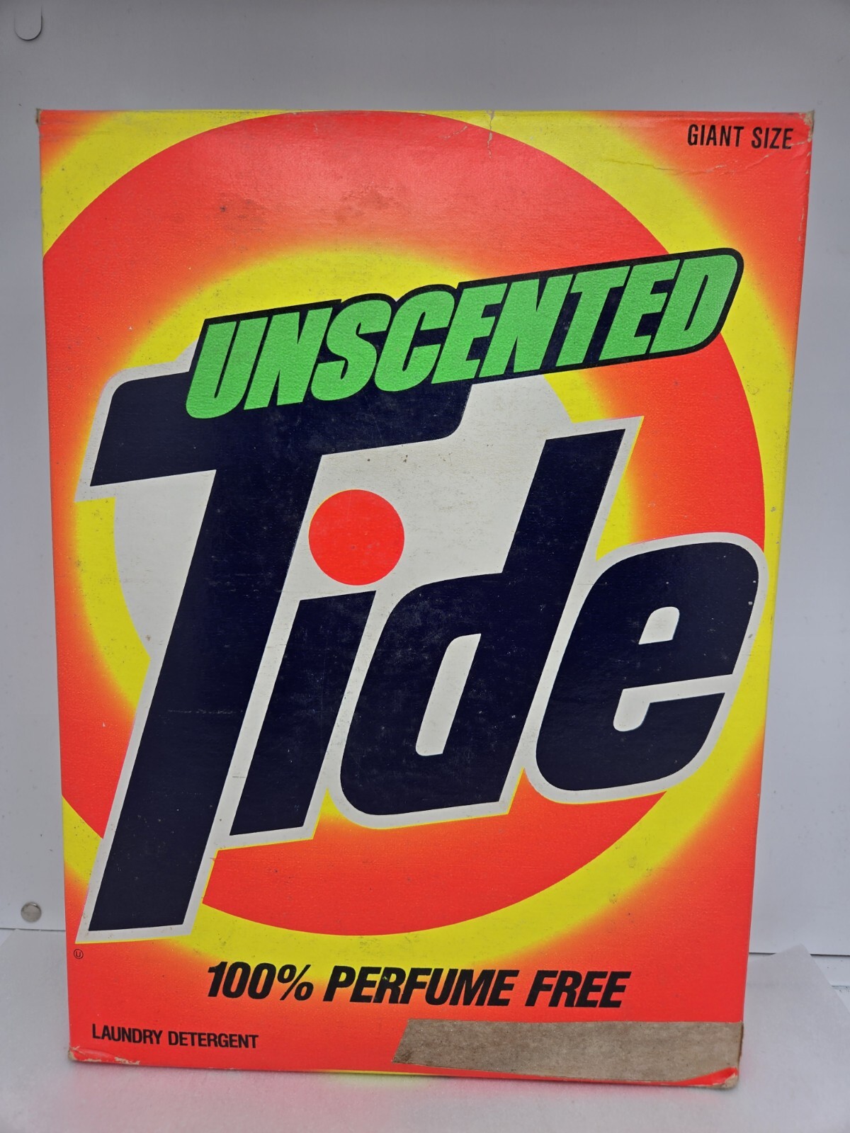 UNSCENTED TIDE PERFUME FREE Detergent Giant Size Unopened Box 1980’s Vintage