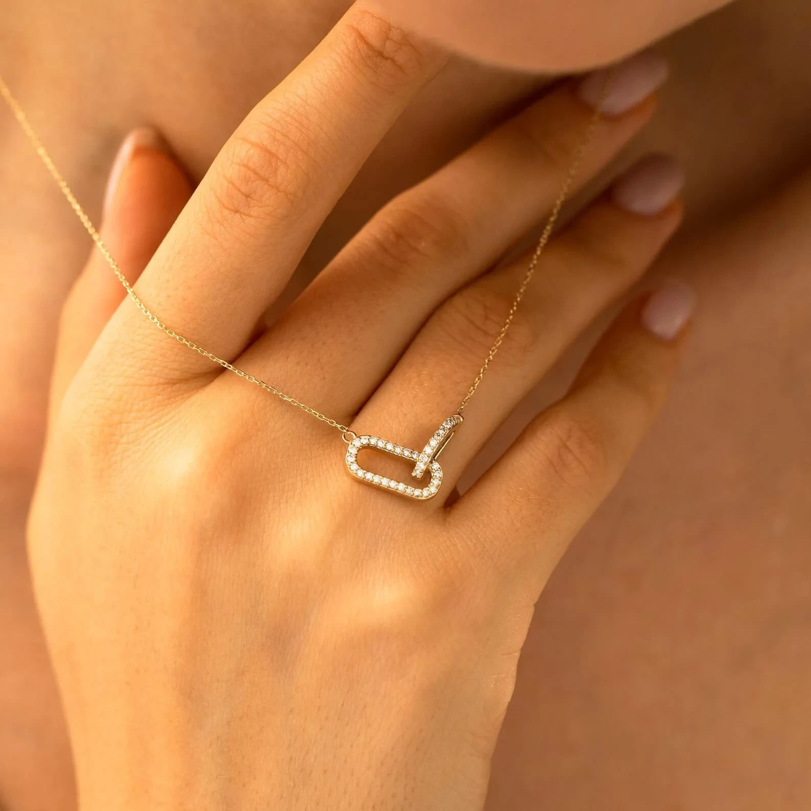 0.50 Ct Round Cut Moissanite Pendant With Chain Necklace 14K Yellow Gold Plated