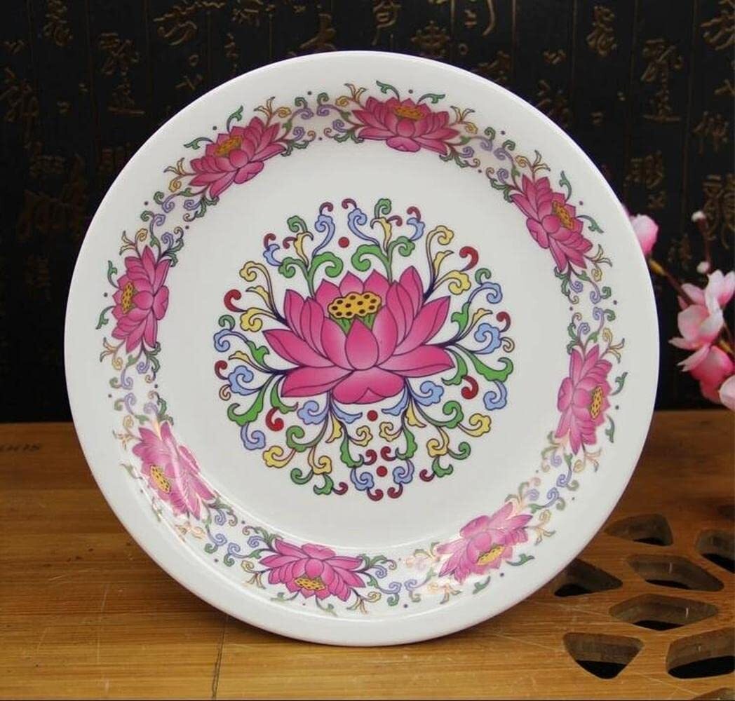 6.6inch Ceramic Buddha Offering Plate Buddhism Supplies Lotus Fruit Plate