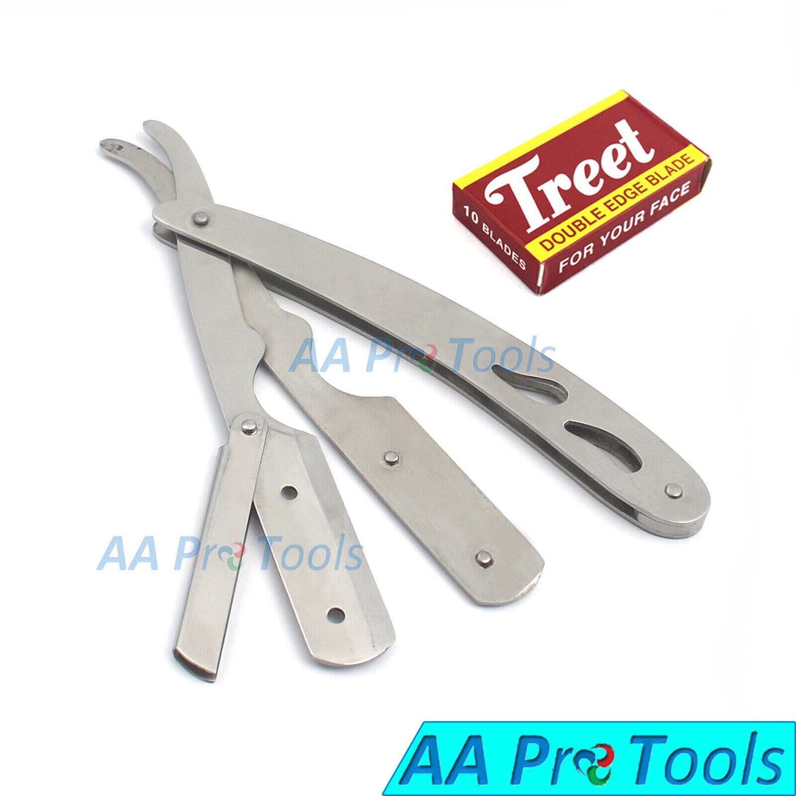 Salon Hairdressing Razor Hair Cut Thinning Replaceable W/10 Blades Barber