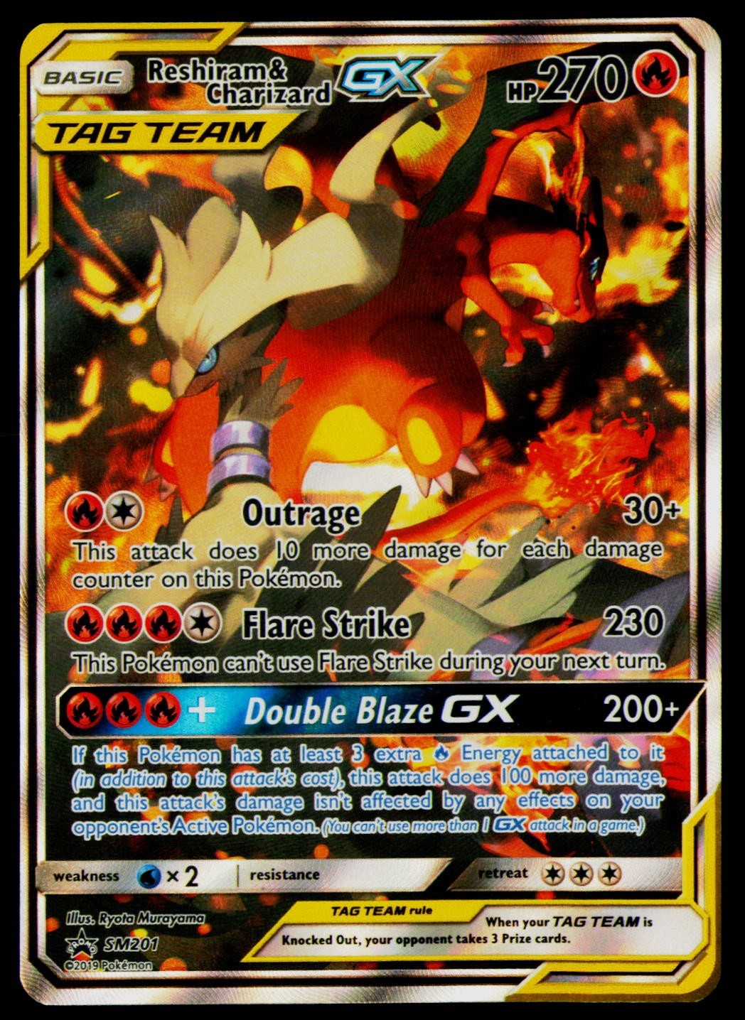 Reshiram & Charizard GX SM201 Sm Holo
