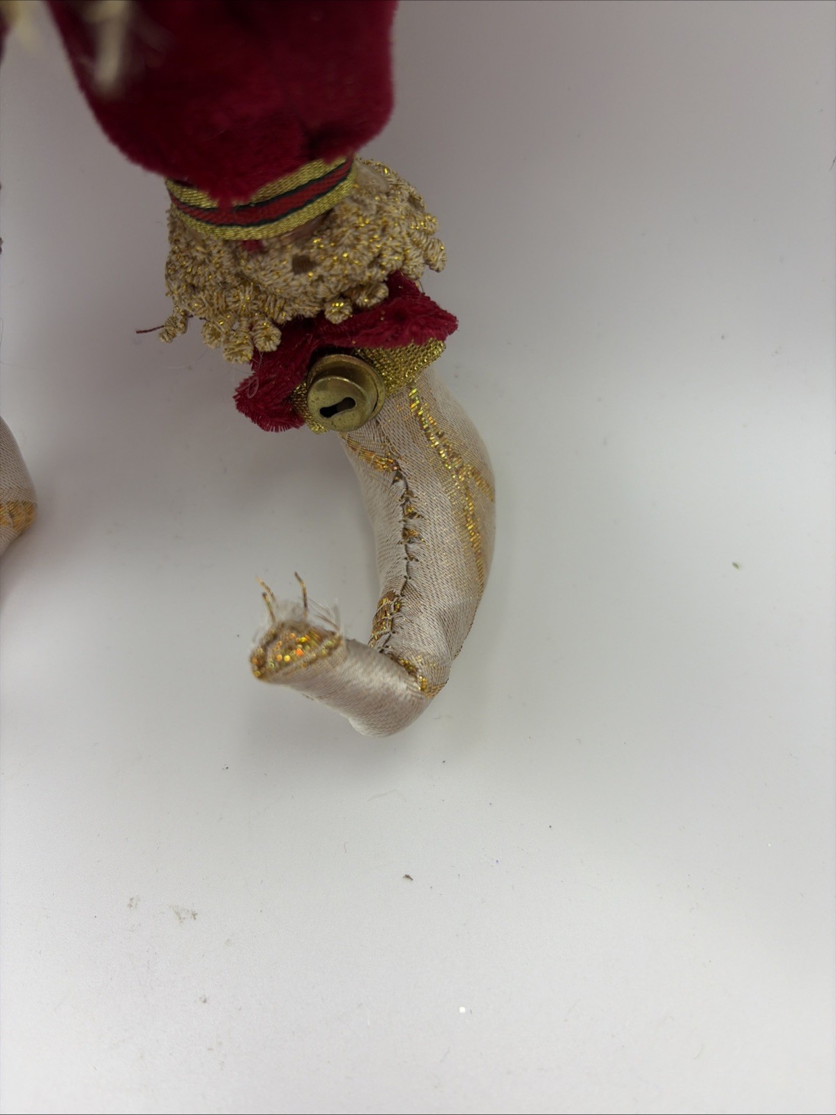 Mark Roberts Dove Fairy Santa Winged Ornament 9” White Doves Wire Glasses