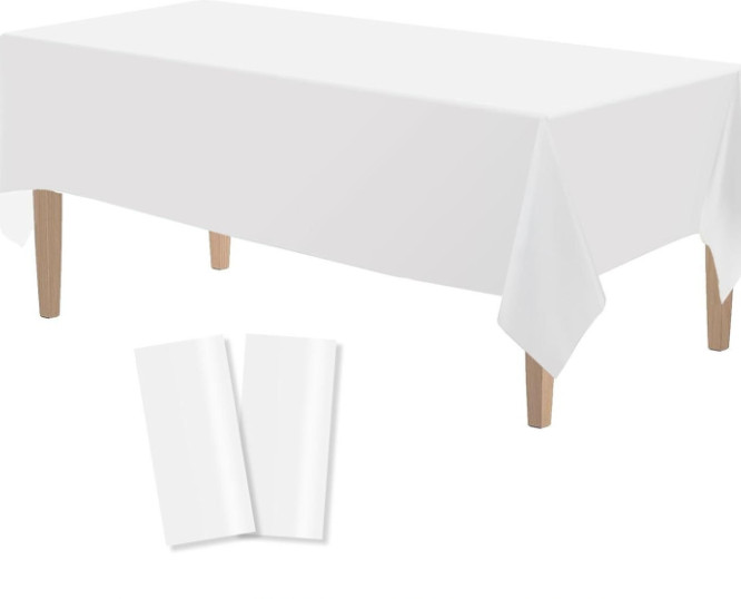 10-Pack Disposable Tablecloths, Waterproof PE for Party & Events