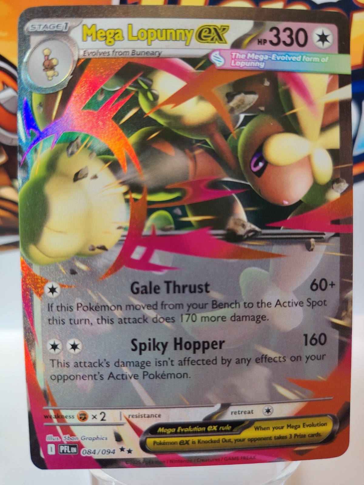 Pokemon TCG Mega Lopunny ex Holo Double Rare ME02: Phantasmal Flames 084/094 NM