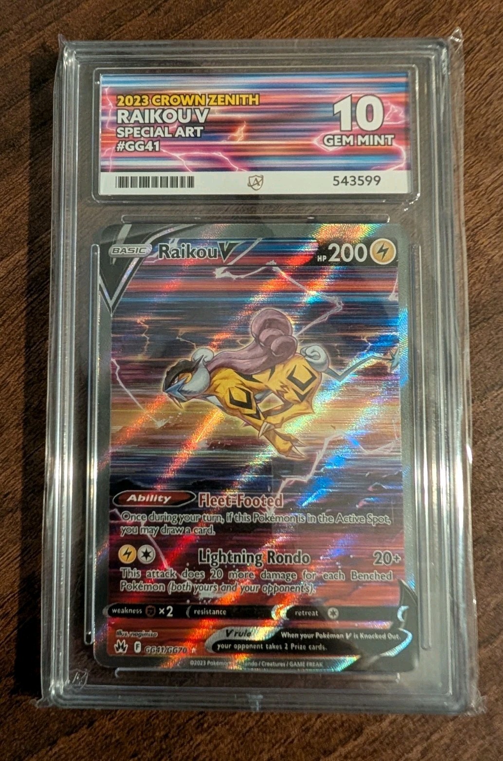 Raikou V GG41/GG70 Crown Zenith Special Art Pokemon TCG ACE 10