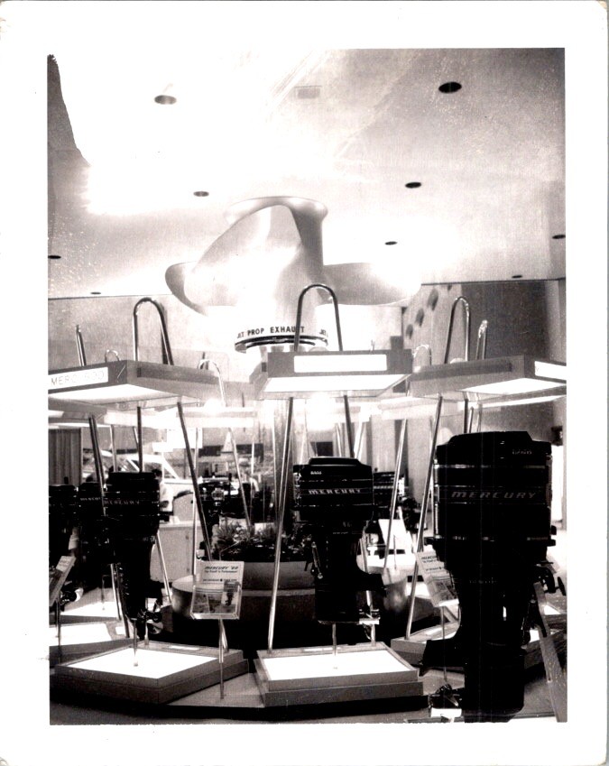 Mercury Marine ’62 Trade Show Display Photograph Outboard Motors Exhibit 1962