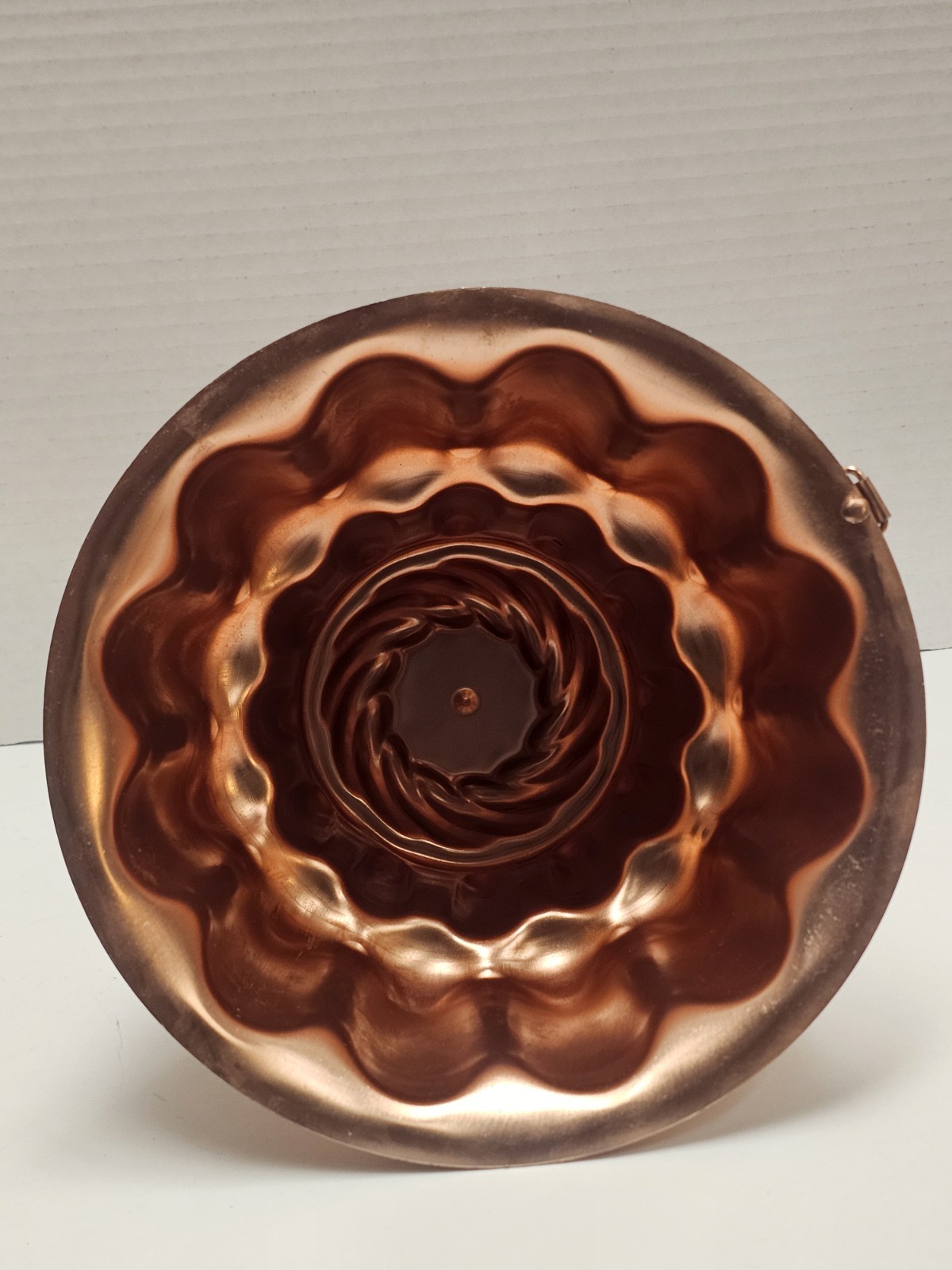 Vintage Copper Gel Mold Cake Jello Pan Baking Dish Kitchen Wall Decor Tower 6”