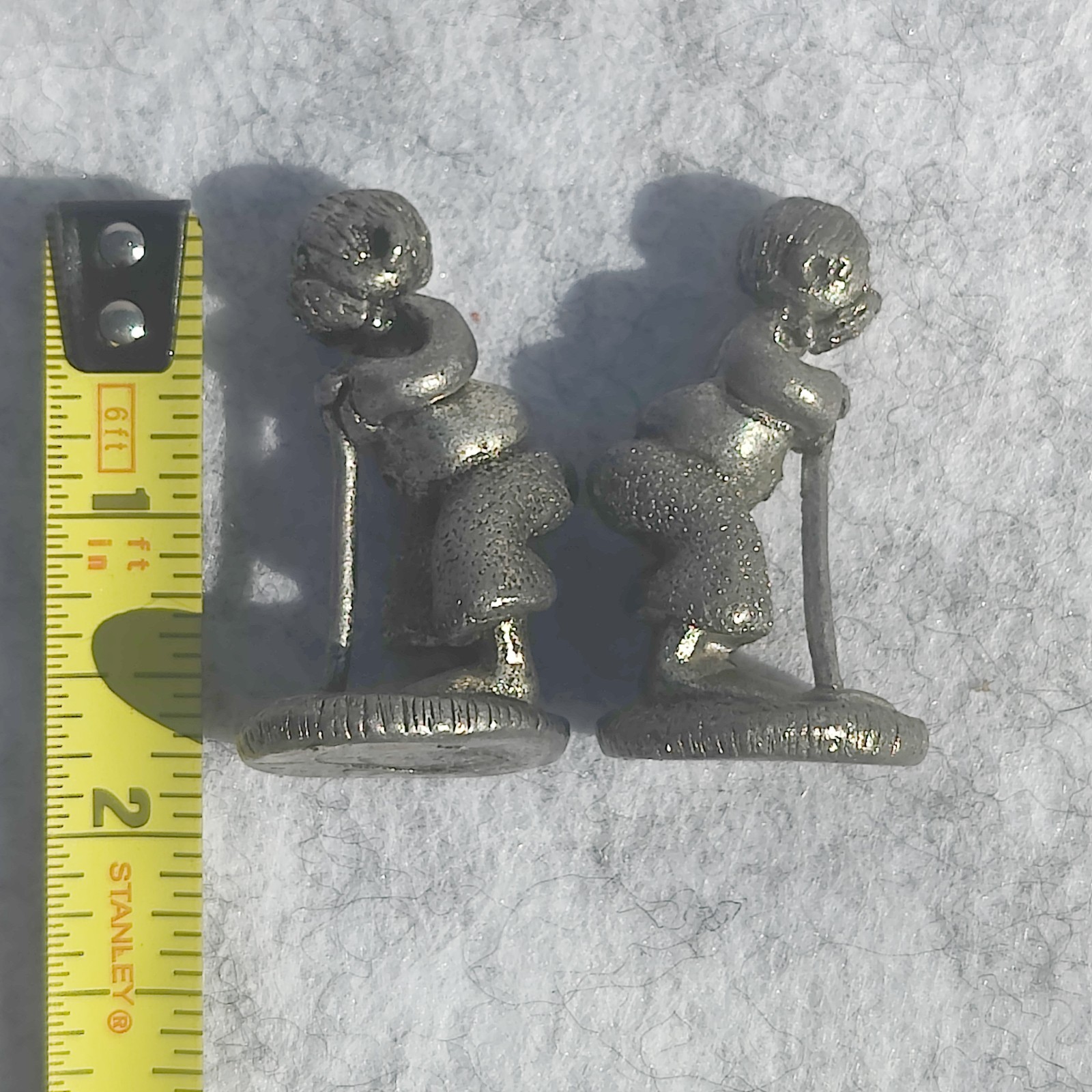 Lot of 11 Mini Miniature Pewter People Figures Figurines & Thimbles Golf Violin