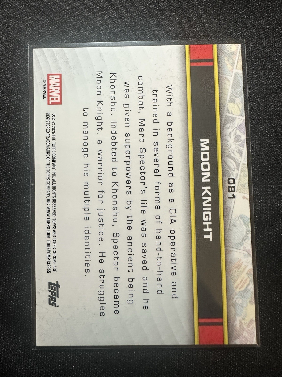 2026 Topps Chrome Marvel #81 Moon Knight Raywave Refractor