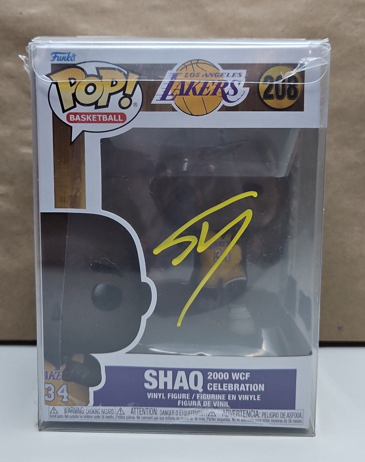 AUTO SHAQUILLE O’NEAL SIGNED LOS ANGELES LAKERS FUNKO POP VINYL FIGURE BECKETT ⭐