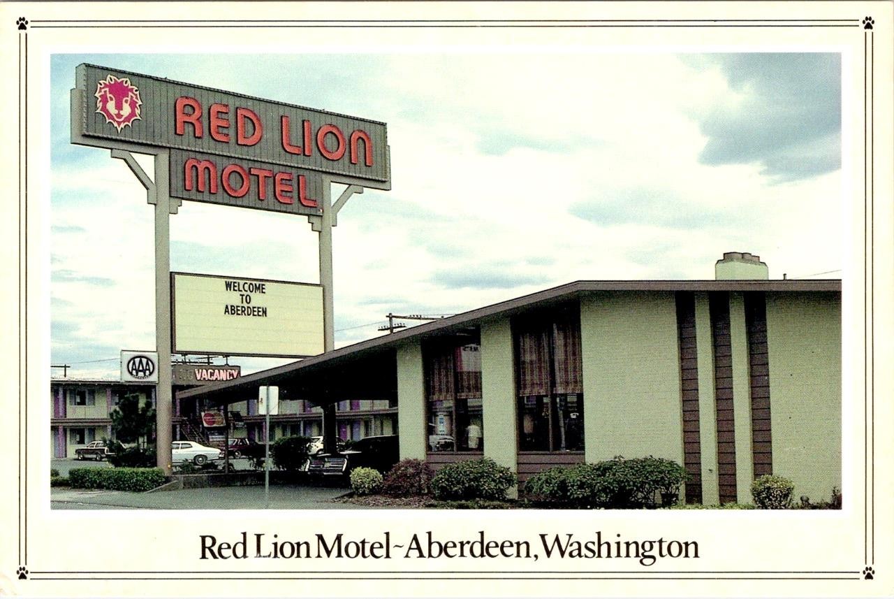 Aberdeen, WA Washington RED LION MOTEL Grays Harbor County ROADSIDE 4X6 Postcard
