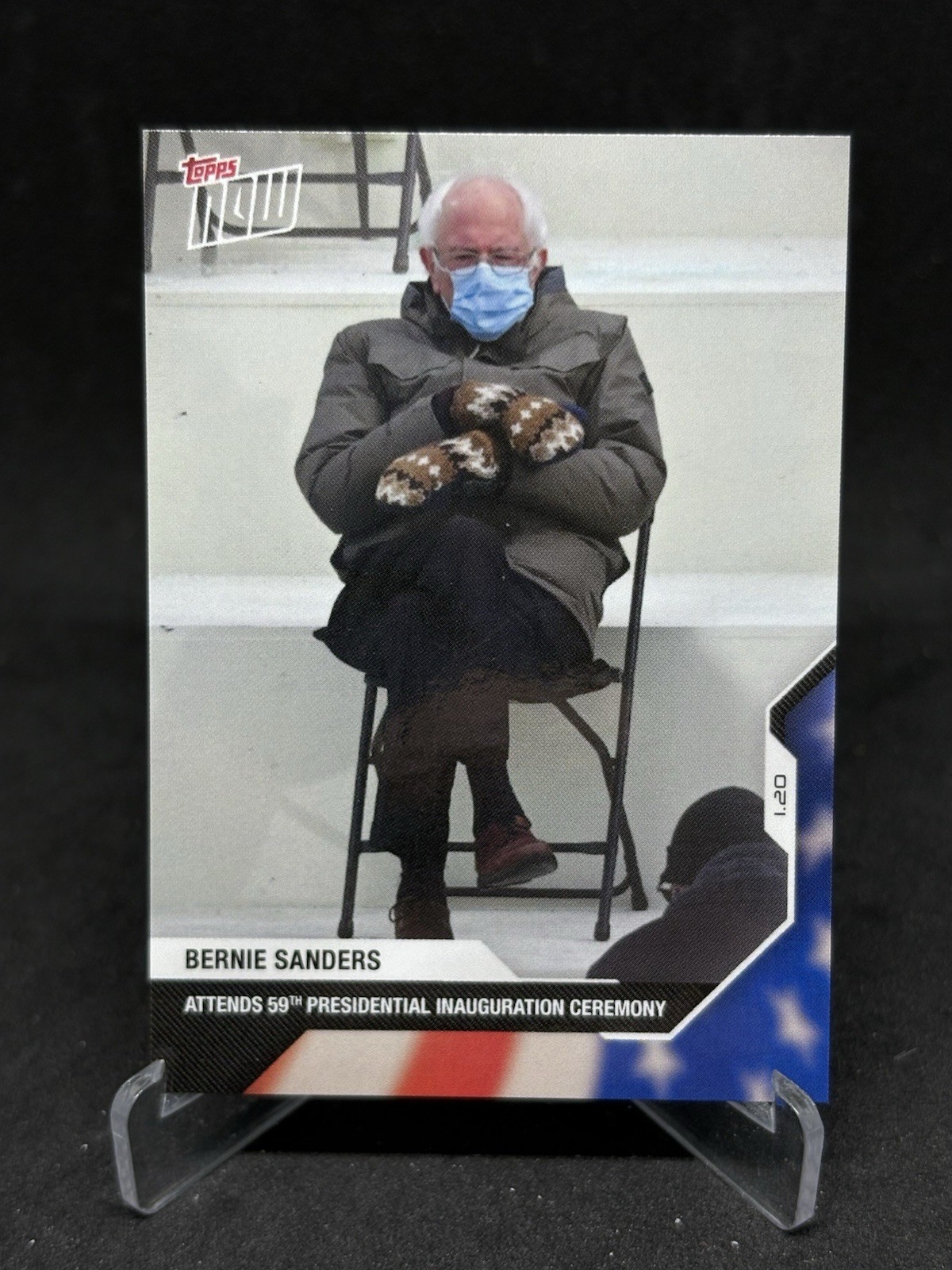 2021 Topps Now Bernie Sanders Inauguration Mittens Election Meme Politics 063025