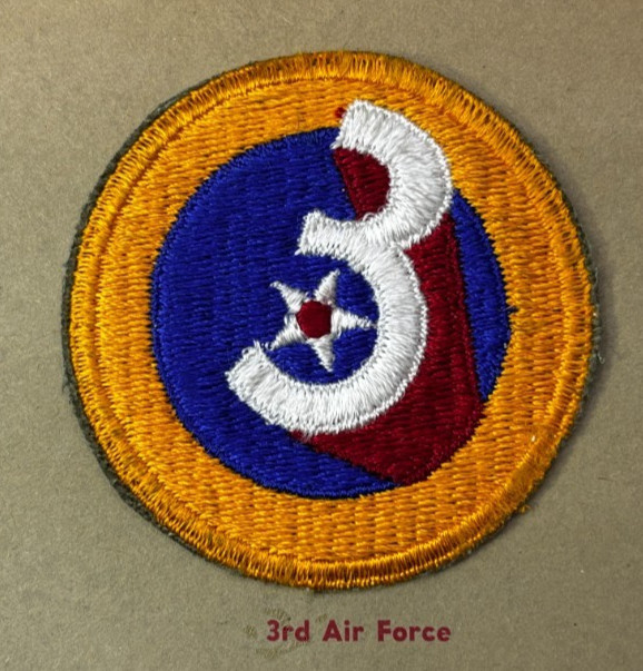 Kay Adams Collection WW 2 AAF 3rd Air Force Patch Inv# KA016