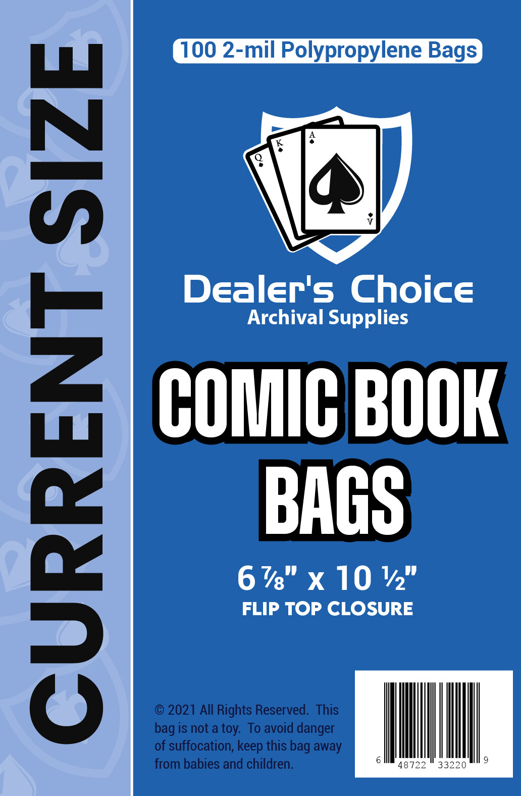 CURRENT/REGULAR Comic Book Archival Bags – Dealer’s Choice – (boards sold sep.)