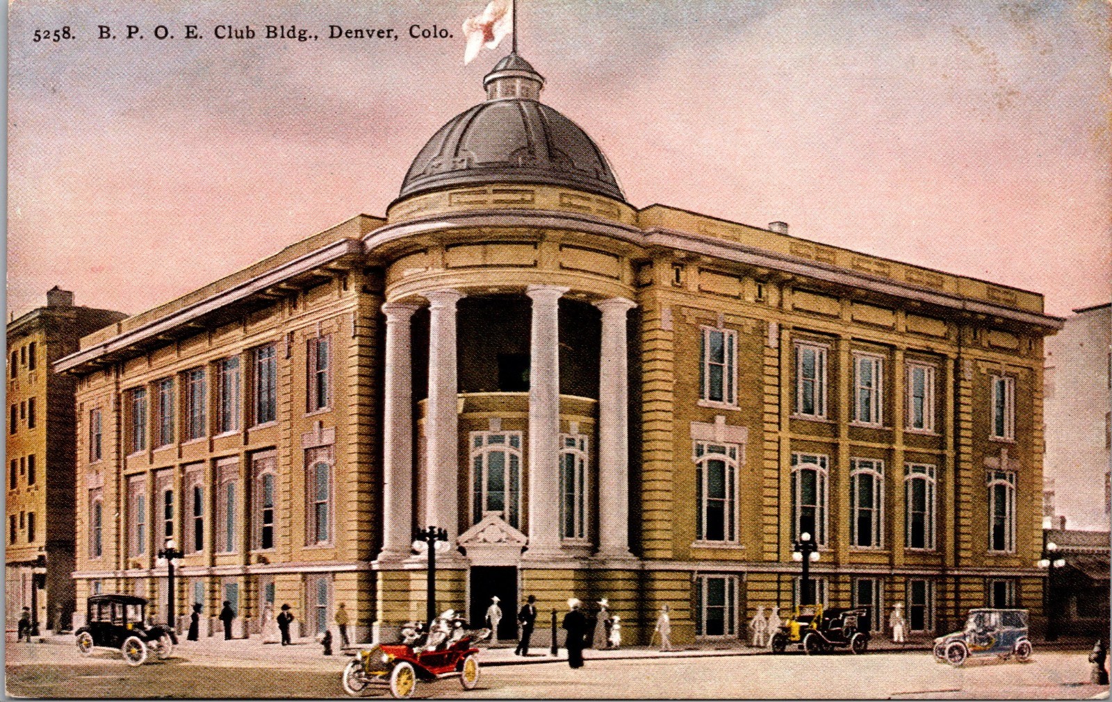 Denver Colorado B.P.O.E. Elks Club Building Postcard c1910s